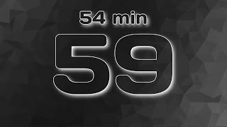 55 minute (3300 second) Count Up Timer - Silent - Carbon grey polygon