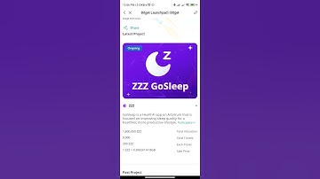 ZZZ GoSleep Launchpad on Bitget