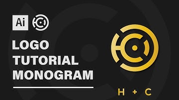 Monogram Logo Illustrator Tutorial - HC Letter Logo Design Using Grid