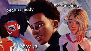 i edited spiderman across the spiderverse
the sound is all over the place I dont know what happened to my editing software sorry :/
my kofi: https://ko-fi.com/heyitsmace
i edited spiderman into the spiderverse: https://youtu.be/IGK0o2v8mn0
☾ business inquiries
email: digitalsbymace@gmail.com
☾ notices
I DO NOT OWN THE CLIPS USED IN THIS EDIT!
Copyright Disclaimer Under Section 107 of the Copyright Act 1976, allowance is made for fair use for purposes such as criticism, comment, news reporting, teaching, scholarship, and research. Fair use is a use permitted by copyright statute that might otherwise be infringing. Non-profit, educational or personal use tips the balance in favor of fair use.
this video is not meant for kids. this video is not appropriate for children.
comment, like, and subscribe! and Im always happy to hear edit ideas :)
☾ keywords
Spiderman, spiderverse, miles morales, Peter b parker, Peter Parker, Miguel ohara, hobie brown, pavitr prabhakar, the spot, spiderman into the spiderverse, spiderman across the spiderverse, funny, meme, spiderverse meme, spiderverse edits, #spiderman #spidermanacrossthespiderverse2023
stan twitter meme: https://youtu.be/6XxQC_f6Dok i edited spiderman across the spiderverse