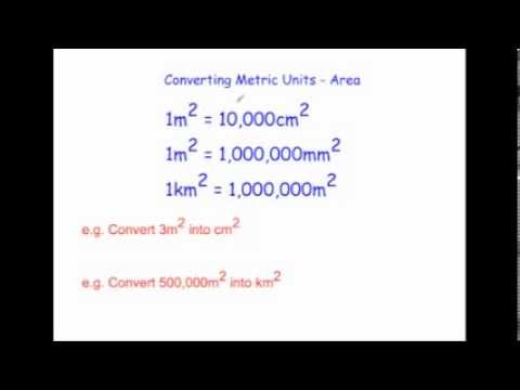 Converting Metric Units of Area