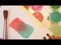 تعلم الرسم : اساسيات الرسم بالالوان المائية ~ تأثير التدرج بين لونين