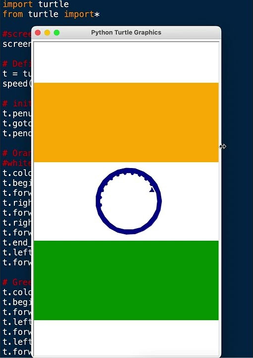 Draw Indian Flag using Python turtle | CodersArts - YouTube