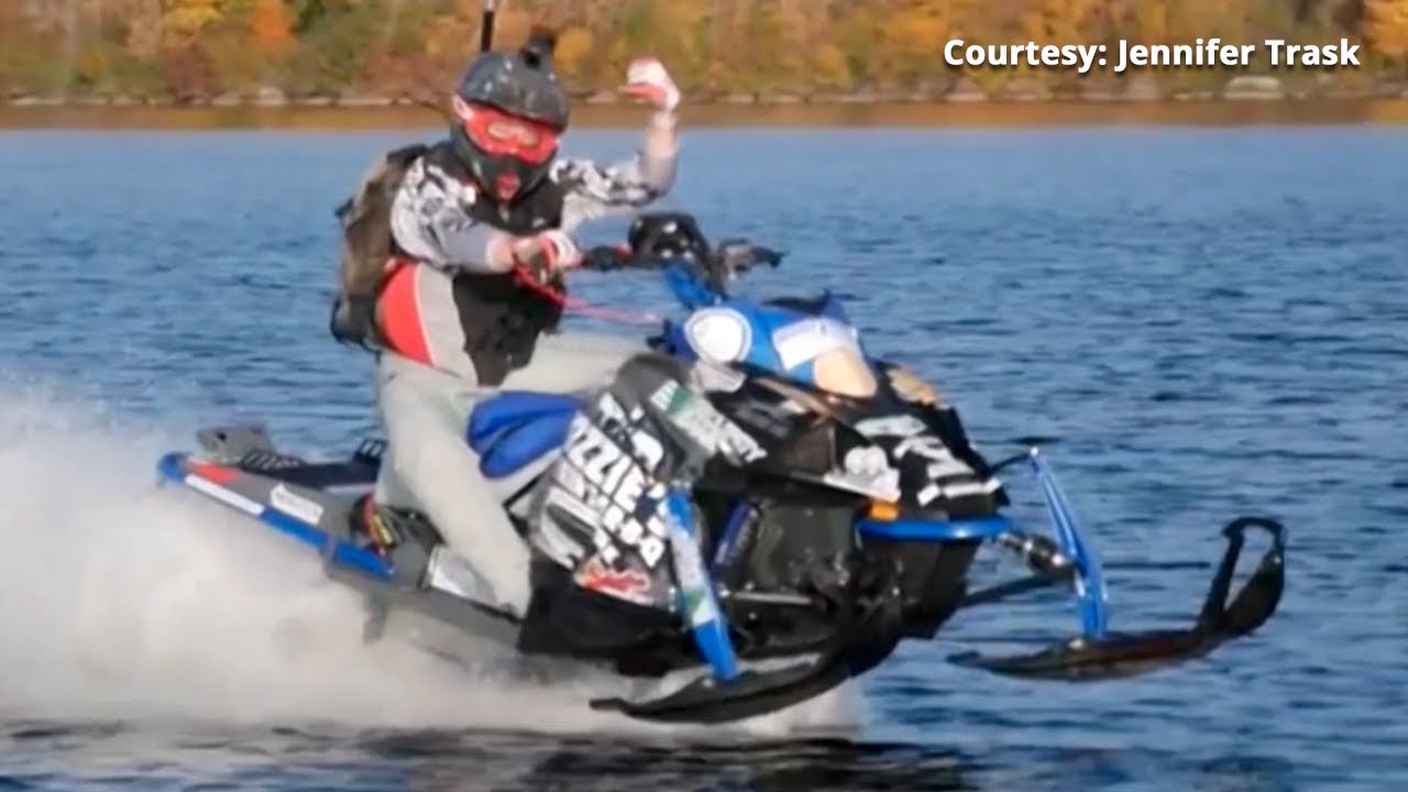 Man Breaks Record for Snowmobiling Over Water in Bemidji YouTube