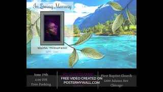 celebration of life, loving memory, editable template, gif, video
