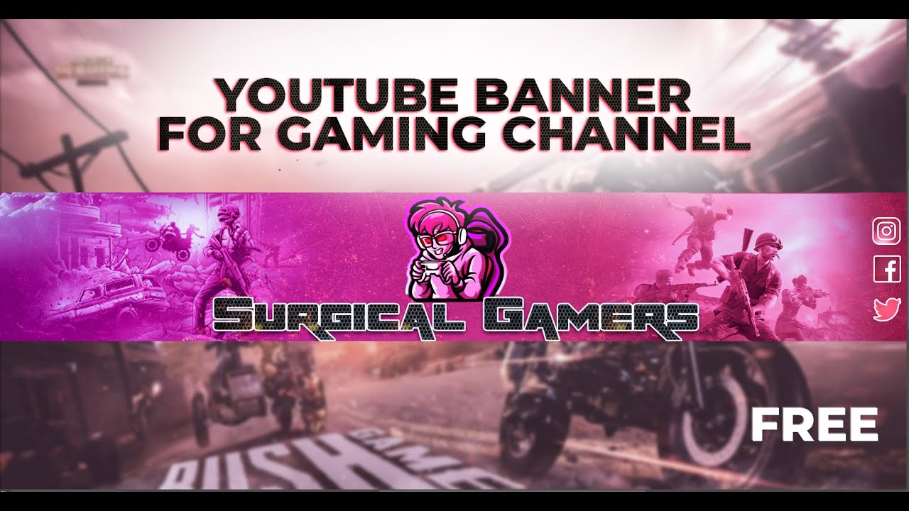 how to make YouTube banner for gaming channel | GestureShot - YouTube