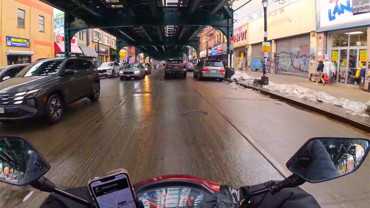Rainy Day Food Delivery Shift in Brooklyn NYC