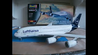 Revell 1/144 A380 Lufthansa new livery assembly | Scale Model Sniper