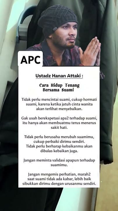 Cara Hidup Tenang Bersama Suami Ustadz Hanan Attaki. .