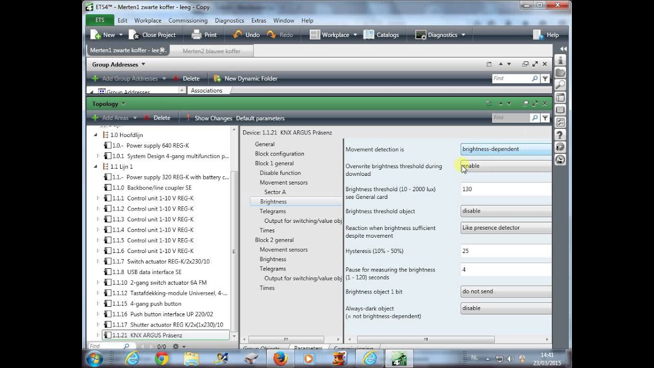 KNX ETS4 Sperfunctie - YouTube