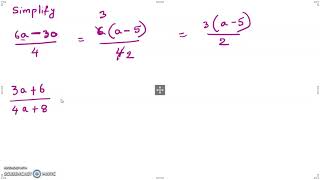 simplify 6a 30 divided by 4