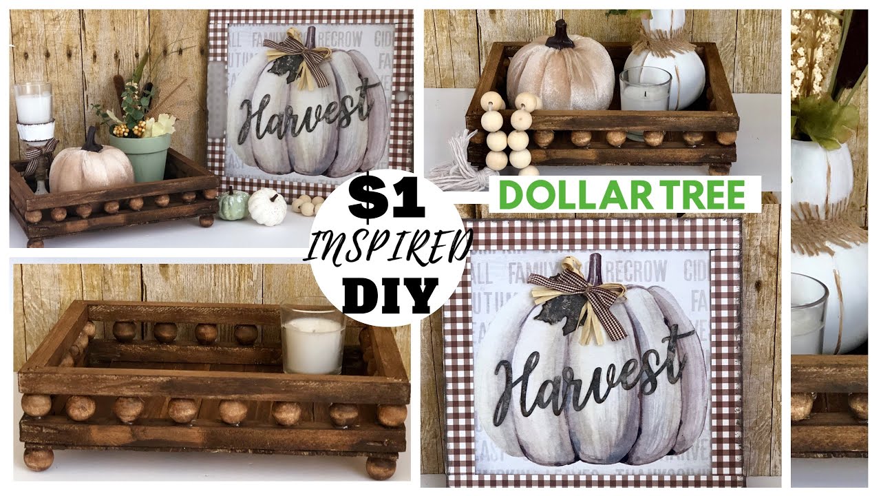 Dollar Tree DIY Fall Farmhouse Home Decor Inspired DIY Challenge