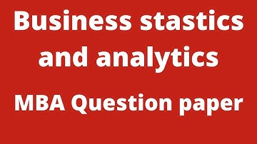 Business statistics and analytics Question pattern || AKTU MBA Question paper 2022 || aktu exam
