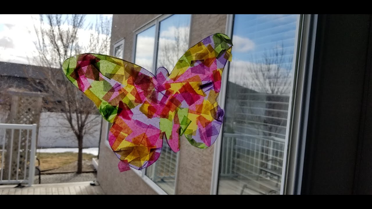 Stained Glass Butterfly craft YouTube