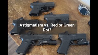 Astigmatism: Red or Green Dot Small or Large #glock19mos #firearmseducation #reddot #viralvideo