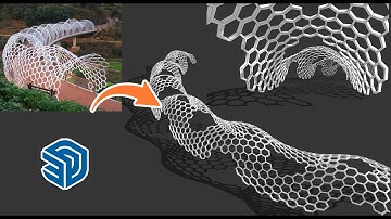How to Create a Honeycomb Art Pavilion in SketchUp | Step-by-Step Tutorial