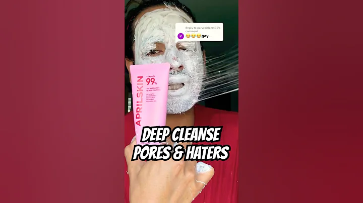 DEEP CLEANSE PORES & HATERS 🤣👀 #skincare #bubblegumcleanser #aprilskin #kbeauty