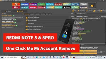 Redmi Note 5 & 5pro Mi Account Remove & Frp Bypass by Unllocktool || One click me Remove Mi Could