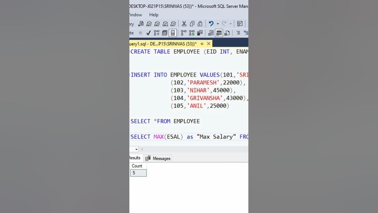 how-to-find-out-max-salary-in-sql-sql-in-telugu-youtube
