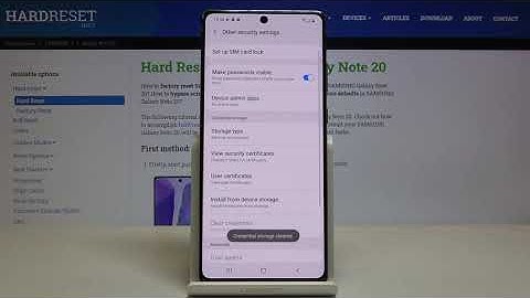 How to Clear Credentials in SAMSUNG Galaxy Note 20 – Delete Licenses