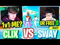 FaZe SWAY Accepts CLIX 1v1 Challenge & Turns into CRAZIEST Wager they've ever had... (Fortnite)