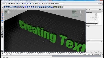 04 - Alias Maya 6 - Essential Basics - Creating 3D Text (Applying Color & Apply Lights)