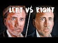 Left hand vs right hand art challenge ft nicholas cage