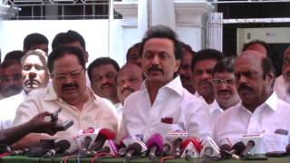 Leader of Opposition MK Stalin and other DMK MLAs’ stages walkout