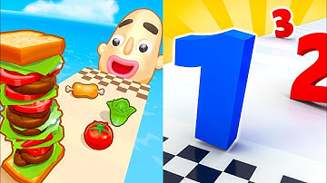 Sandwich Runner vs Number Master Run All Levels Gameplay walkthrough Android, iOS Ep 1