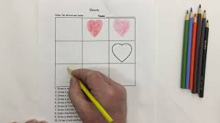 Hearts worksheet