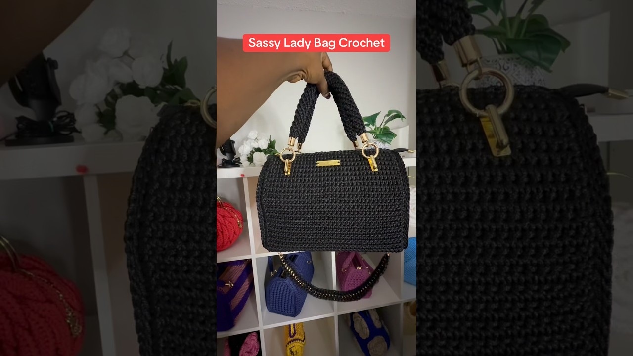 Вязаная крючком сумка "Дерзкая леди" 