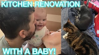 Living through a kitchen renovation with a 10 month old BABY and 5 animals! Mom vlog vegan