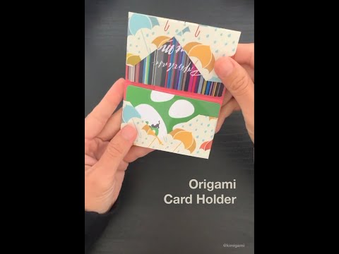 How To Fold Origami Card And Money Holder (Traditional) #Shorts