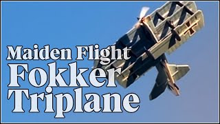RC FACTORY CRACK FOKKER DR1 Triplane - windy maiden flight 😰💨