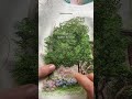 Embroidering A Tree With Silk Threads 