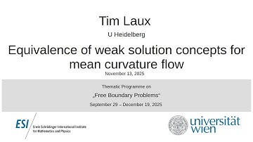 Tim Laux - Equivalence of weak solution concepts for mean curvature flow