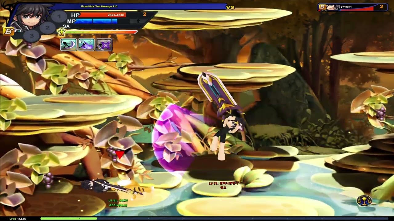 Grand Chase Classic PVP 1 vs 1 with Friend Korean - Sieghart vs Sieghart pt.13