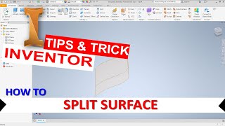 : How To Split Surface In Inventor