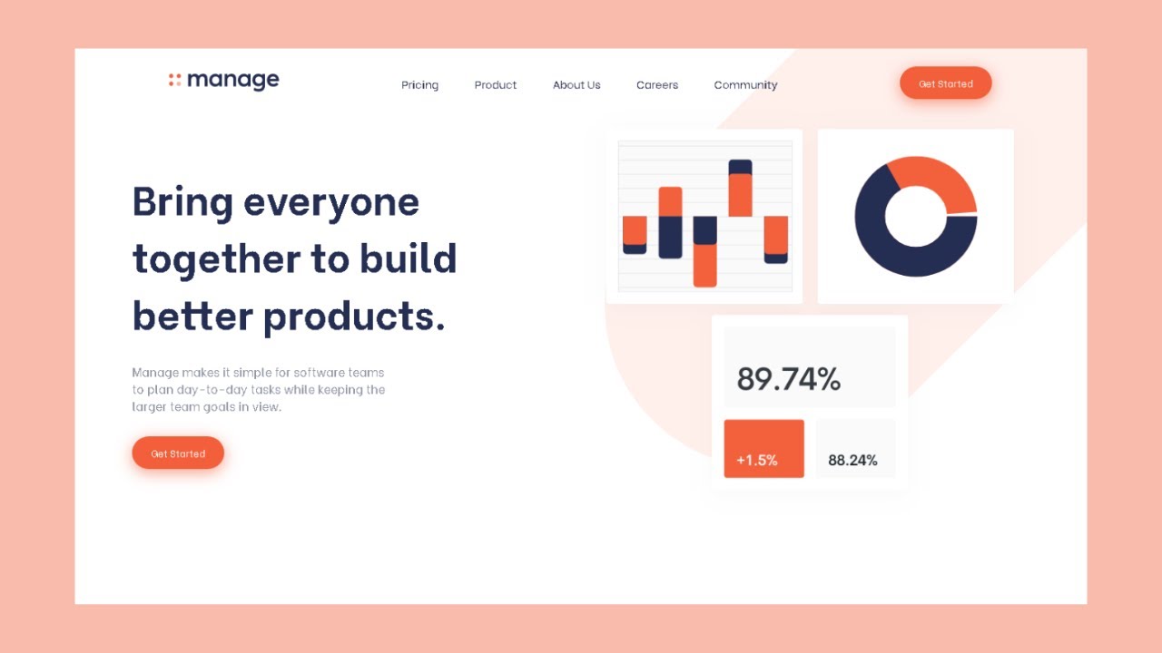 How To Create A Website Using Only Html And CSS | Full Website Design ...