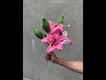 Crochet a lily crochet a lily bouquet #crochet #crocheting #crochetflower #lily #video #videoshort o