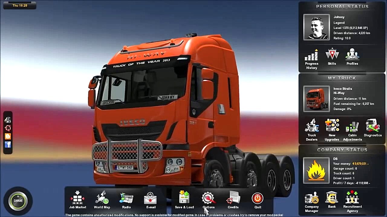ETS2 How Disable speed limiter (Euro Truck Simulator 2) - YouTube