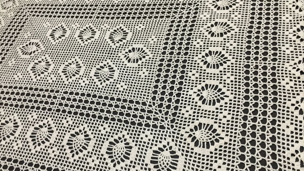 مفرش كروشيه مستطيل بأي مقاس | شرح مبسط للمبتدئين . الجزء الثاني