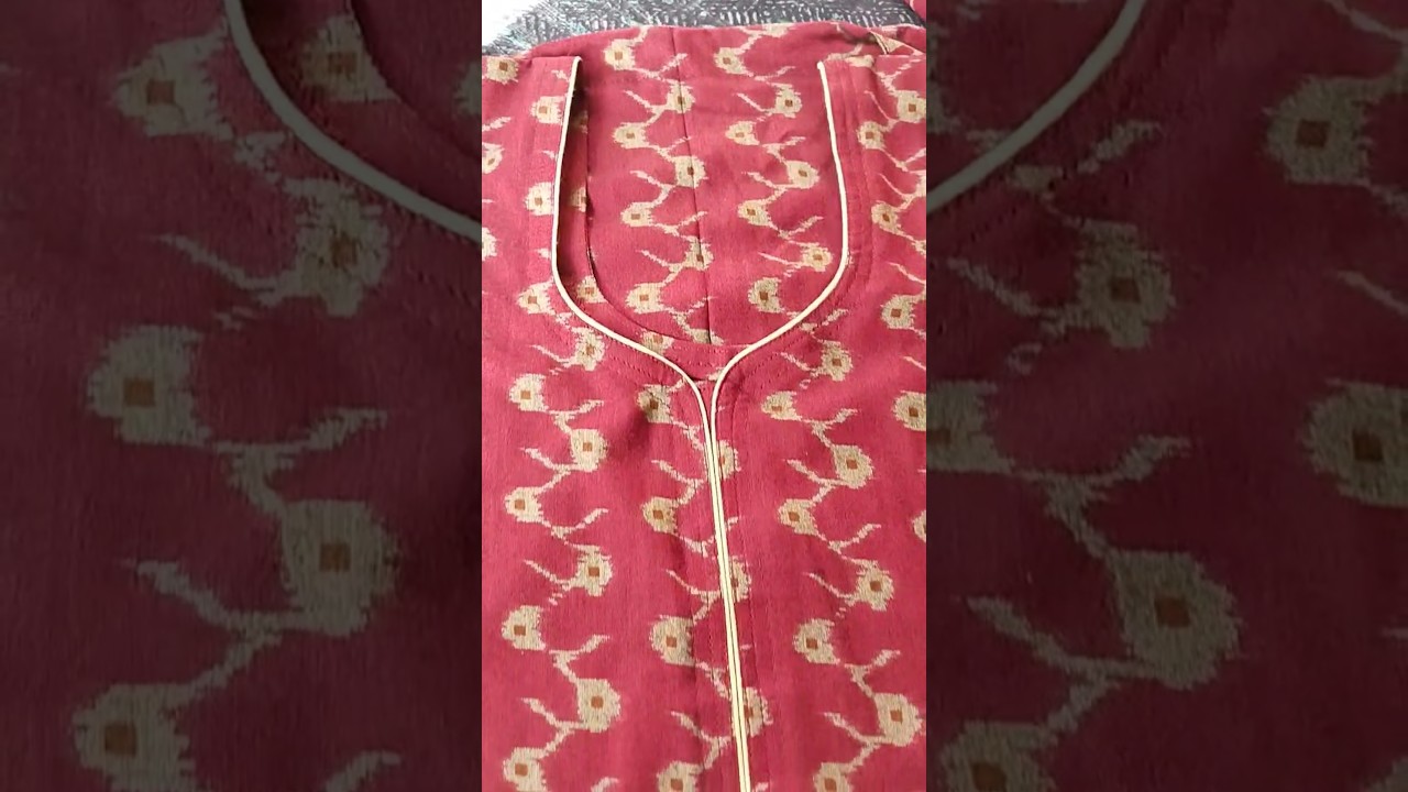 piping neck design for kurti cutting and stitching || 