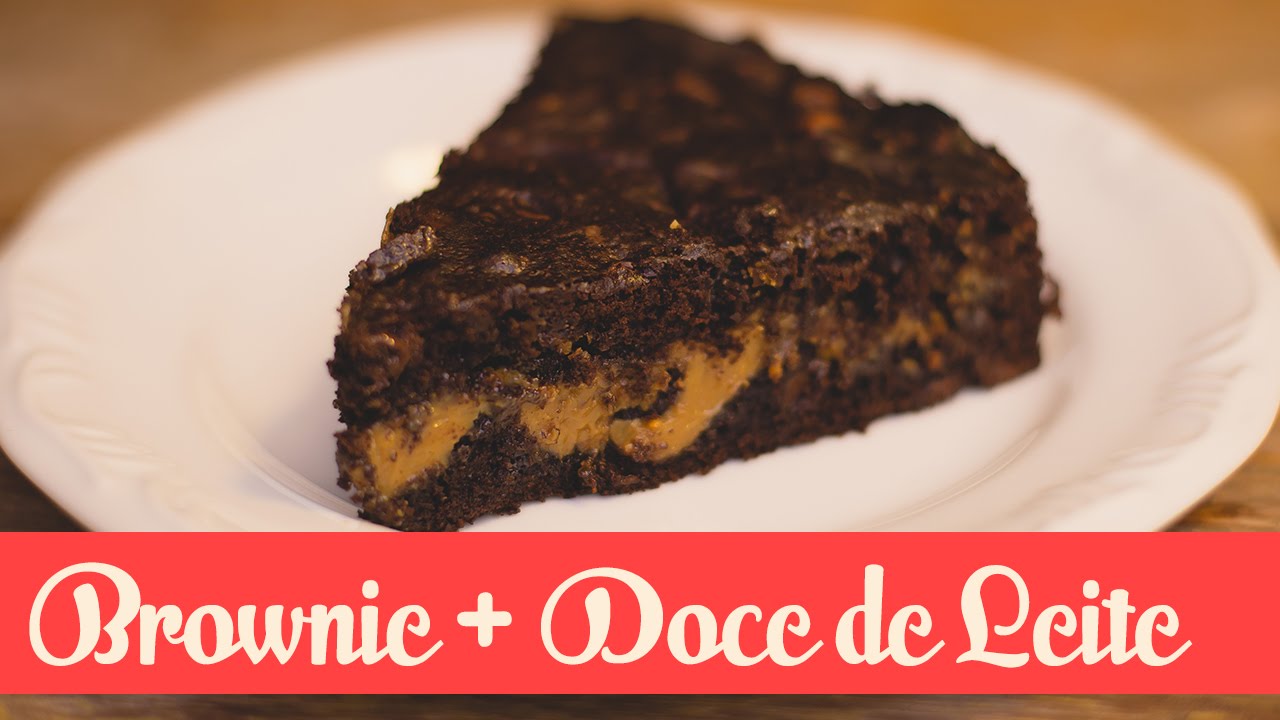 RECEITA BROWNIE RECHEADO COM DOCE DE LEITE GORDICES