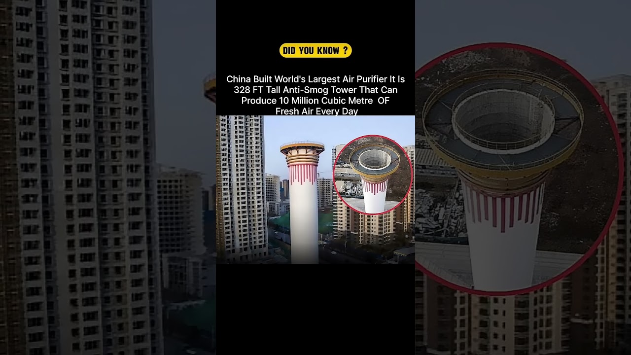 China Built the World’s Largest Air Purifier 🌫️🇨🇳  