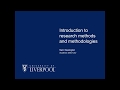 Introduction to research methods and methodologies