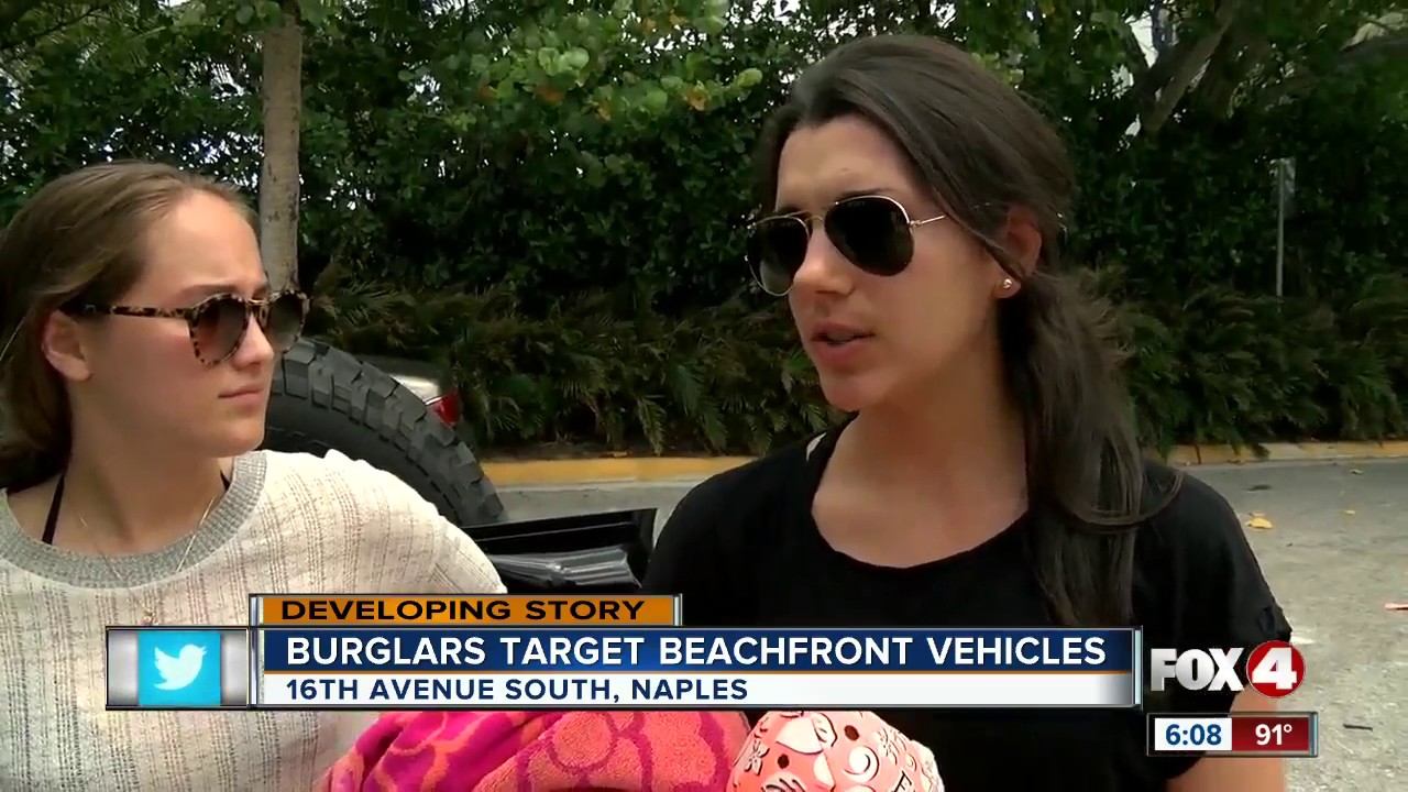 Burlgars target cars parked at Naples Beach over holiday weekend