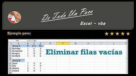 Macro para eliminar las filas vacías