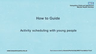 Nick White - Activity Scheduling