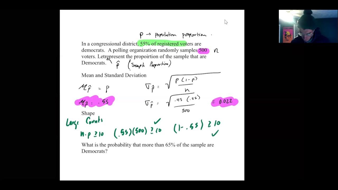 Sampling Distribution of p hat example YouTube